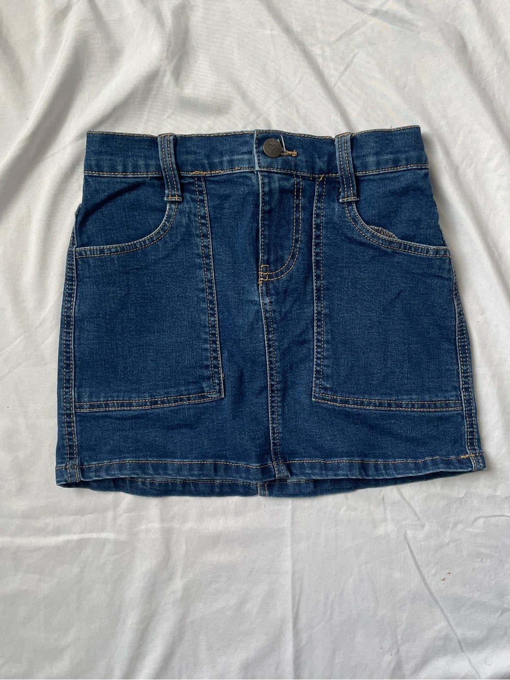 Vintage Denim Jean Short Skirt Love Trends Size 0